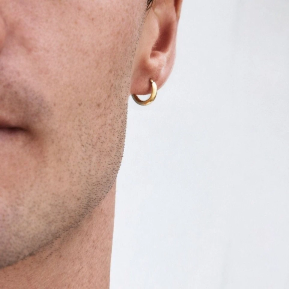 tunna runda creoler i 14K guldplätering från Edblad Kendall