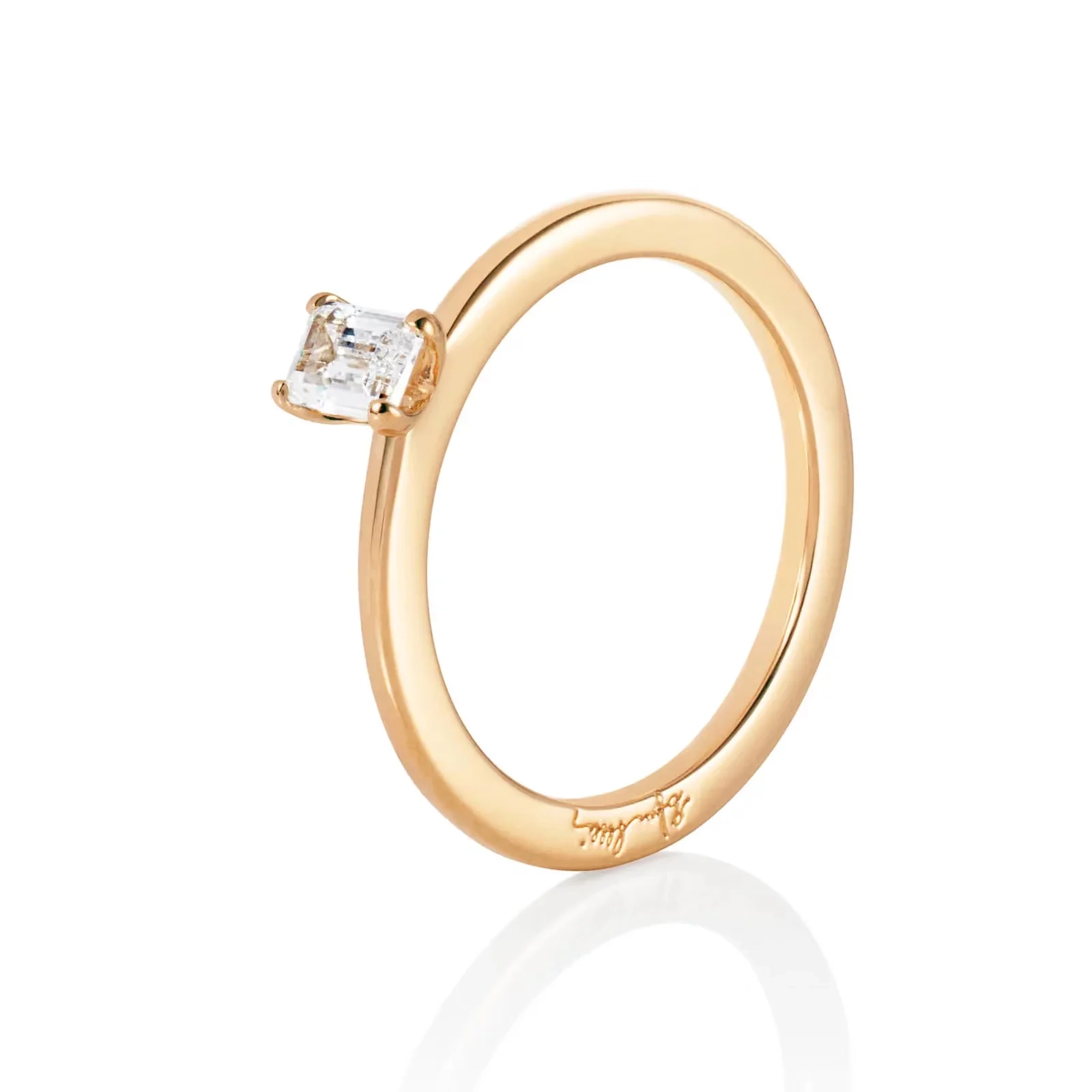 Emerald Star Ring 0.40 ct Gold