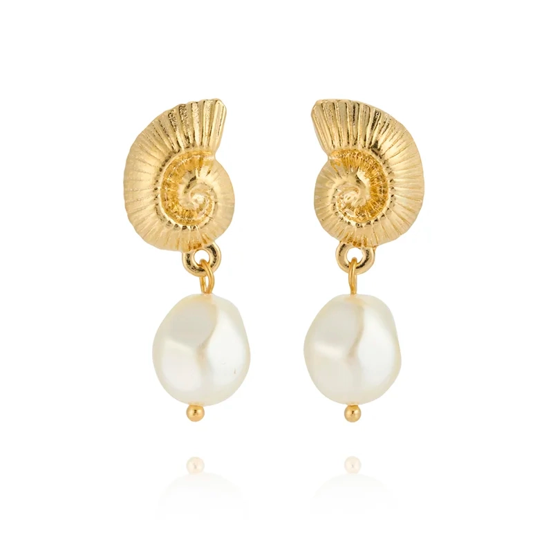 Caroline Svedbom - Seadora Earrings Gold Pearl