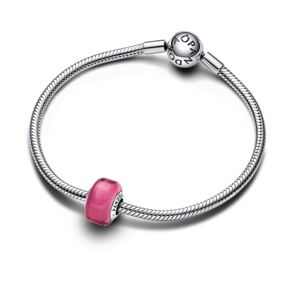 Rosa Miniberlock i Muranoglas - PANDORA - Snabb leverans & paketinslagning - Nordic Spectra