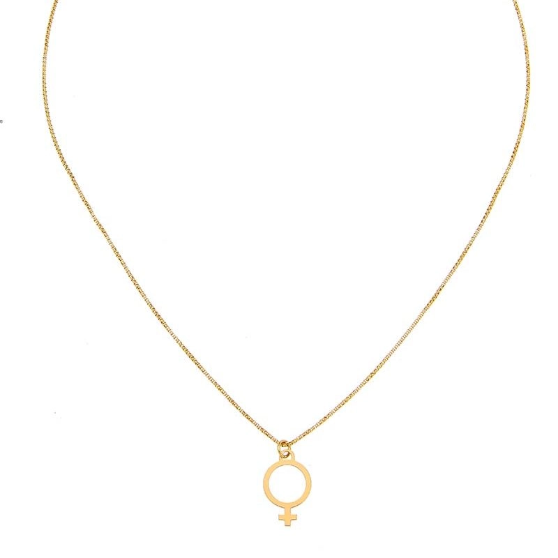 CU Jewellery - Letter Venus Big Necklace Gold