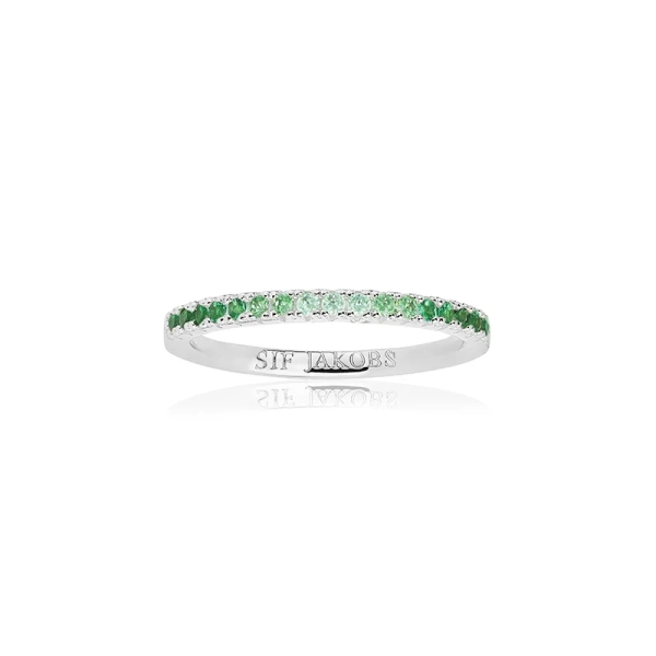 Ellera Ring Grön från Sif Jakobs med gnistrande Cubic Zirconia-sten