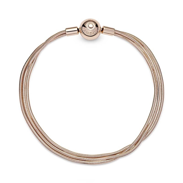 Moments Ormkedjearmband med flera Kedjor Rosé - PANDORA - Snabb frakt & paketinslagning - Nordicspectra.se