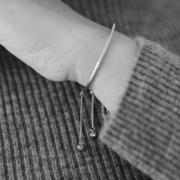 Brilliant Bangle Bracelet Double Silver -CU Jewellery - Snabb frakt & paketinslagning - Nordicspectra.se