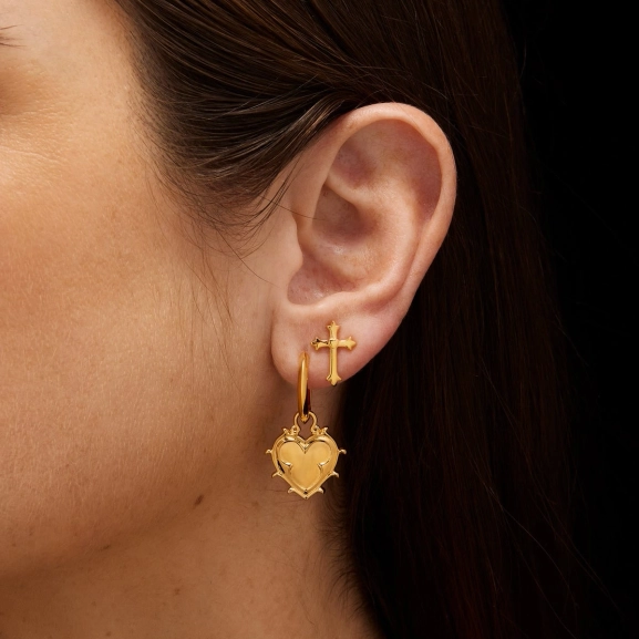 The Eternal Heart Earring Gold i 18K guldpläterat silver