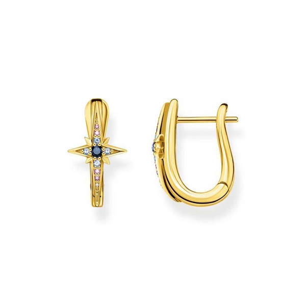 Creolen Royalty Stern Mit Steine Gold von Thomas Sabo, Schneller Versand - Nordicspectra.de