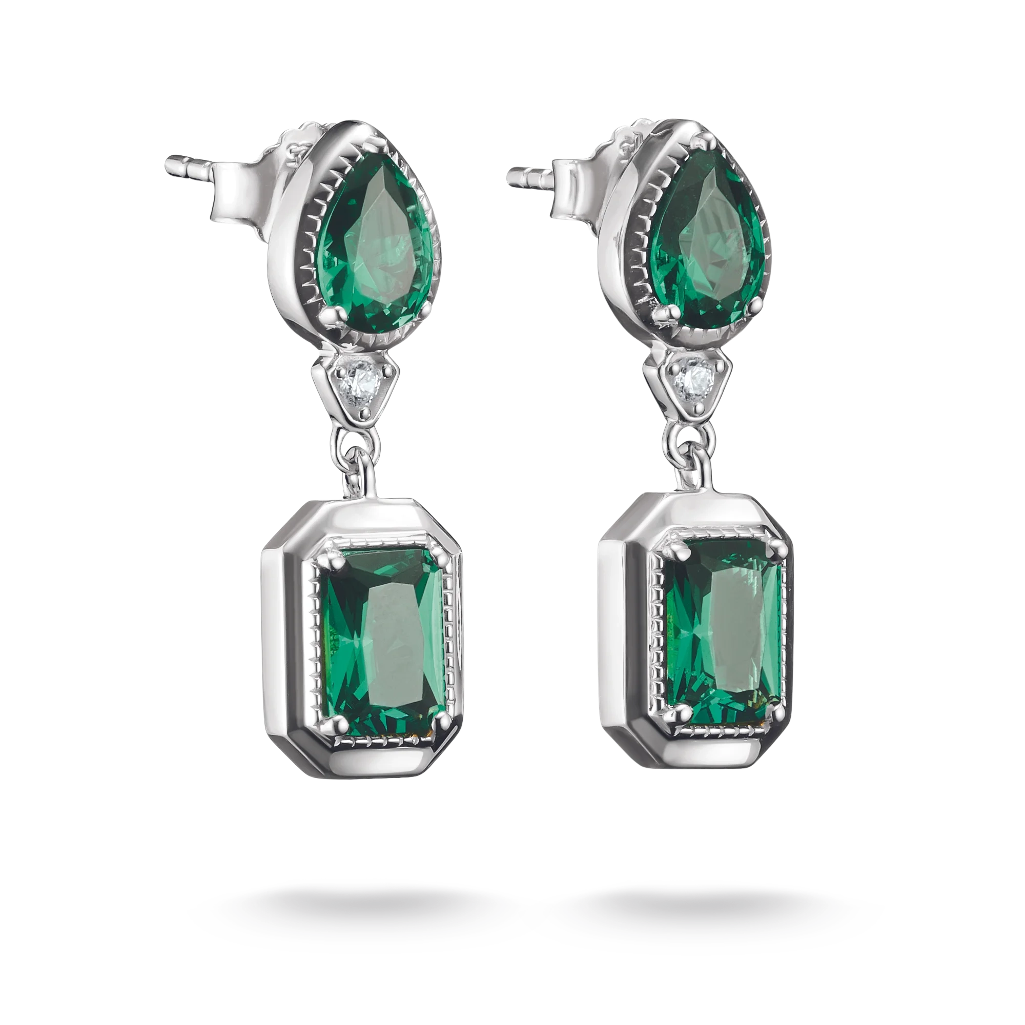 Thomas Sabo - Oktagonslipade Gr&ouml;na Elyndra Stift&ouml;rh&auml;ngen