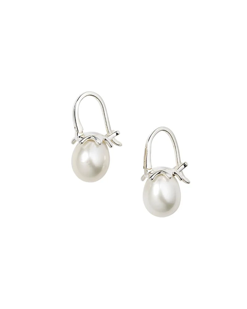 Syster P - Florentina Pearl Earrings Silver