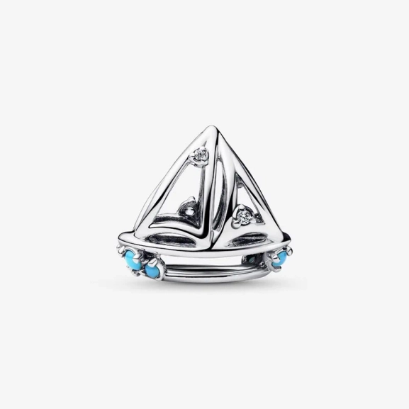 Segelbåt berlock från Pandora i glänsande sterlingsilver med gnistrande kubisk zirkonia