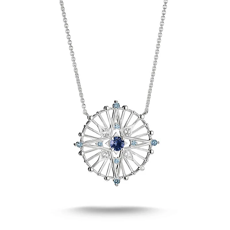 Thomas Sabo - Blå Stenar Talisman Halsband