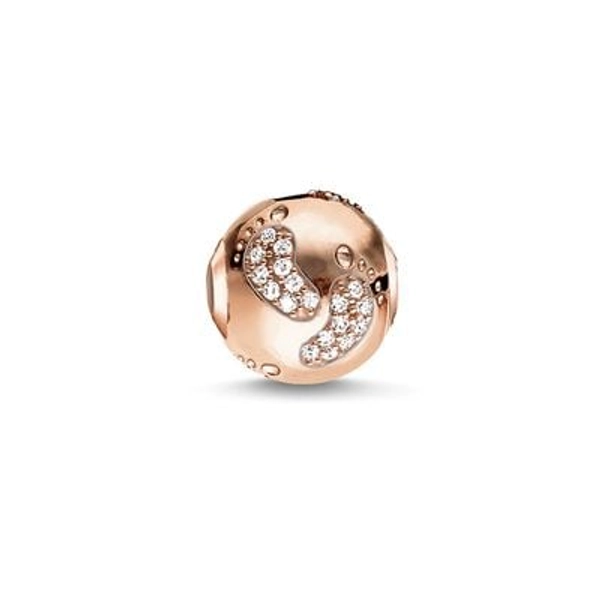 Karma Bead Baby Footprint Rosé - Thomas Sabo berlock - Snabb frakt & paketinslagning - Nordicspectra.se