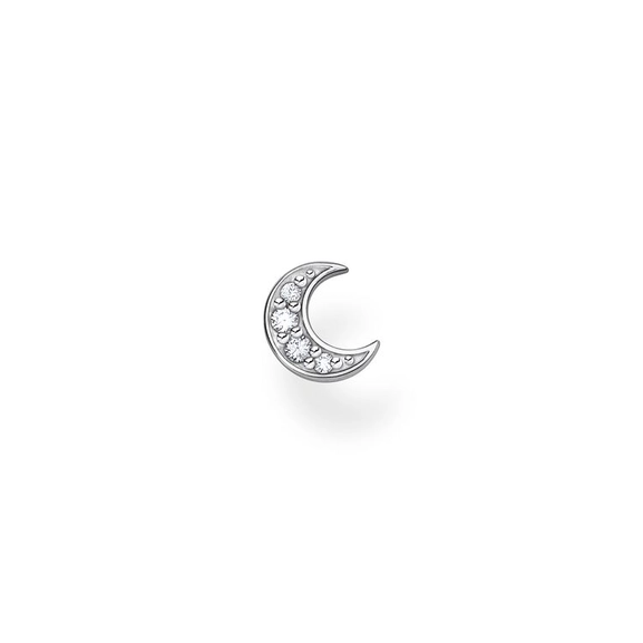 Einzel Ohrstecker Mond Pavé Siber von Thomas Sabo, Schneller Versand - Nordicspectra.de