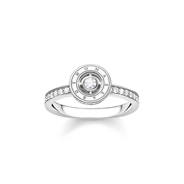 Ring circle with white stones pavé silver - Thomas Sabo - Suuri valikoima & ilmainen lahjapaketointi - Nordicspectra.fi