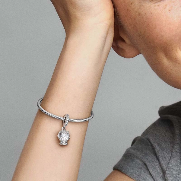 Schneekugel Engel Charm-Anhänger von PANDORA, Schneller Versand - Nordicspectra.de