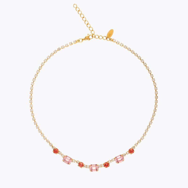 Caroline Svedbom - Corinna Necklace Gold Coral Combo