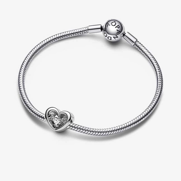 Strahlendes Herz & Schwebender Stein Charm von PANDORA, Schneller Versand - Nordicspectra.de