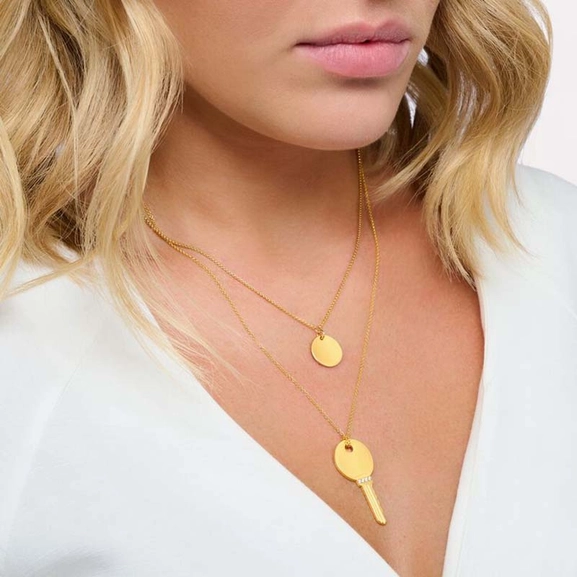 Halsband Glittrande Nyckel Guld - Thomas Sabo halsband - Snabb frakt & paketinslagning - Nordicspectra.se