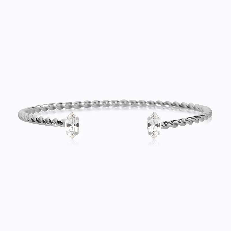 Caroline Svedbom – Petite Navette Bracelet Rhodium Crystal