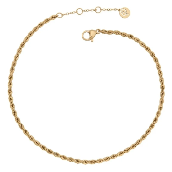 Rope Anklet Gold - Edblad - Snabb leverans - Gratis paketinslagning