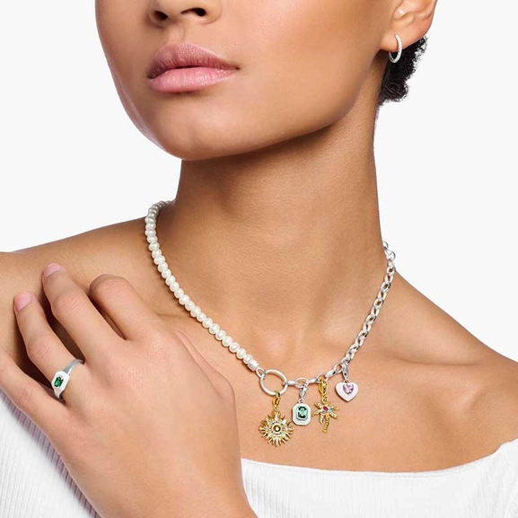 Charm-Anhänger bunte Palme vergoldet von Thomas Sabo, Schneller Versand - Nordicspectra.de