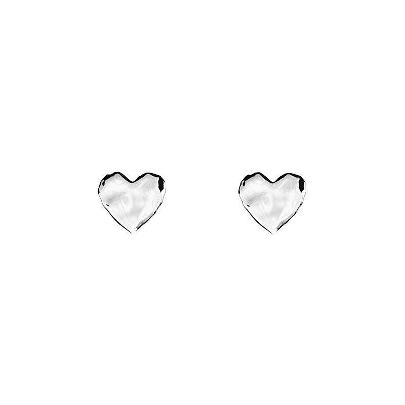 Emma Israelsson - Organic Heart Mini Earrings Silver