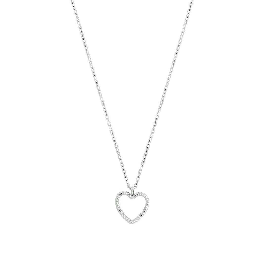 Edblad - Rope Heart Necklace S Steel