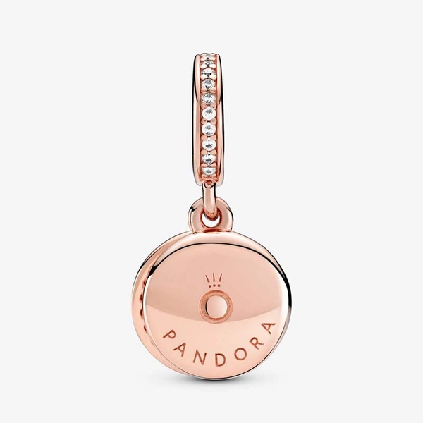 Glittrande Rosa Hängberlock med Dubbelt Hänge Rosé - PANDORA - Snabb frakt & paketinslagning - Nordicspectra.se