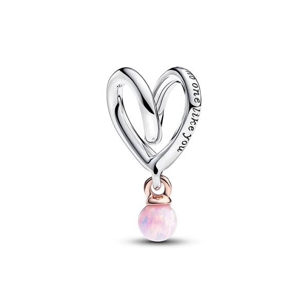 Bicolor Eingehülltes Herz Charm - PANDORA - Nordic Spectra