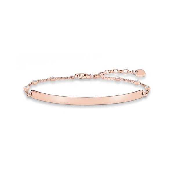 Love Bridge Glittrande Kedja Rosé - Thomas Sabo armband - Snabb frakt & paketinslagning - Nordicspectra.se