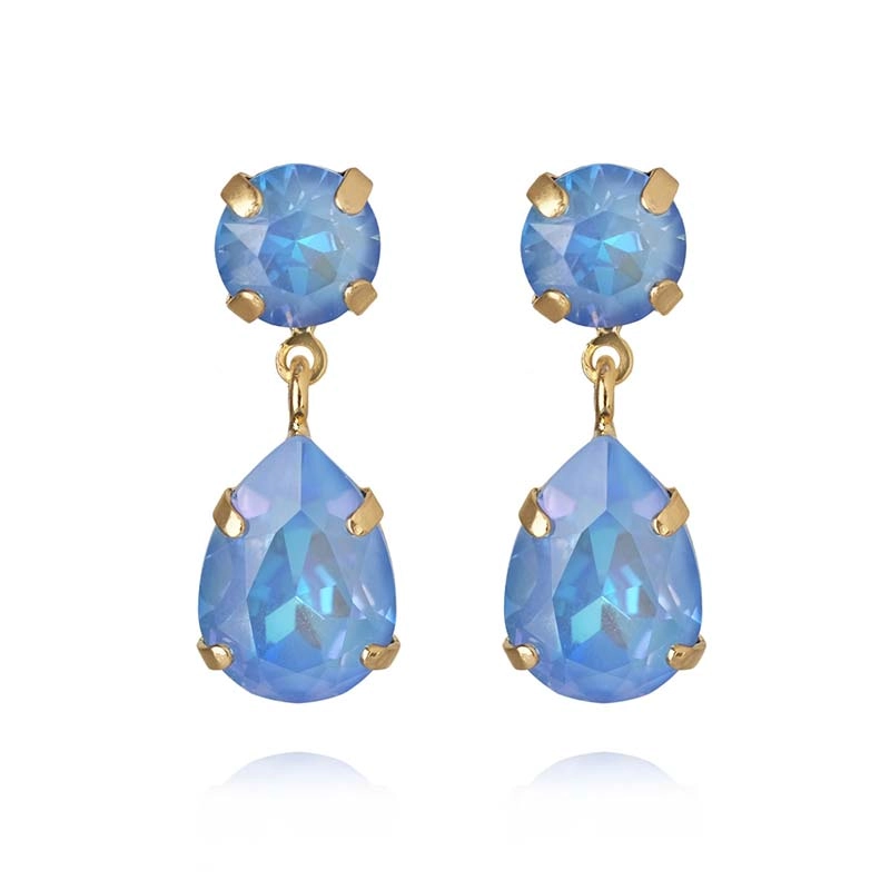 Caroline Svedbom - Mini Drop Earrings Gold Ocean Blue Delite