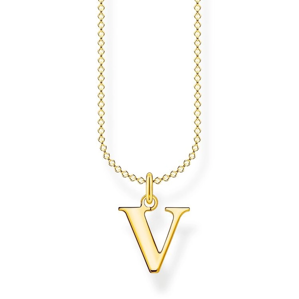 Bokstavshalsband Guld - V - Thomas Sabo halsband - Snabb frakt & paketinslagning - Nordicspectra.se