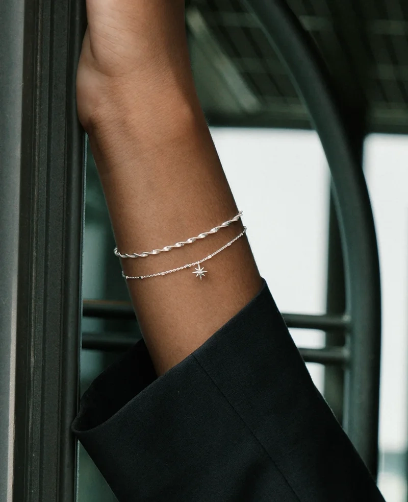 North Star Bracelet Silver - Syster P - Snabb leverans & Gratis paketinslagning - Nordic Spectra