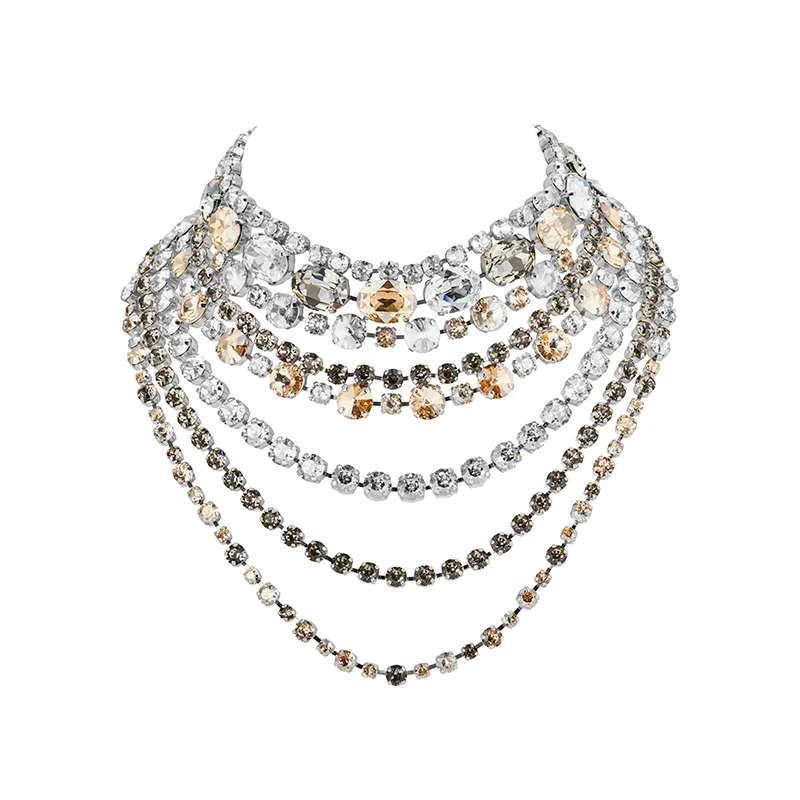 Caroline Svedbom - Mini Kallisto Necklace Rhodium Black Golden Combo