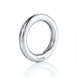 One Love & Stars Ring White Gold