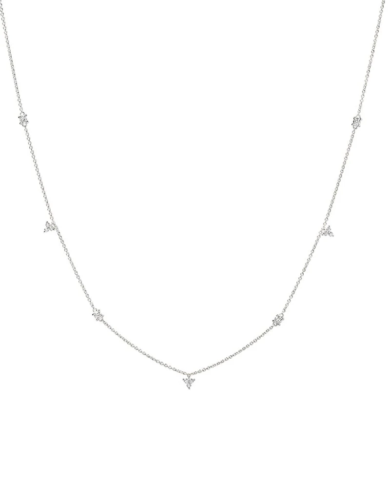 Celestia Necklace Silver – elegant halsband i återvunnet silver med gnistrande kubiska zirkoner