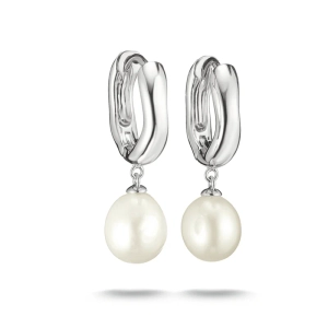 Chunky Hoop Earrings with Pearl - Thomas Sabo - Suuri valikoima & ilmainen lahjapaketointi - Nordic Spectra