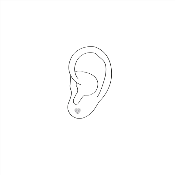Einzel Ohrstecker Herz Pavé Silber von Thomas Sabo, Schneller Versand - Nordicspectra.de