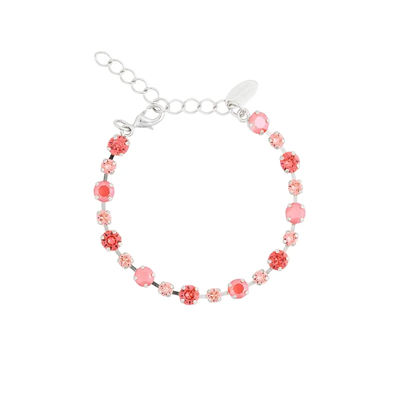 Caroline Svedbom - Calanthe Bracelet Rhodium Light Coral Combo