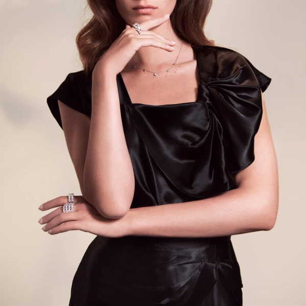 Sif Jakobs Belluno Due Ring i silver med gnistrande cubic zirconia-stenar