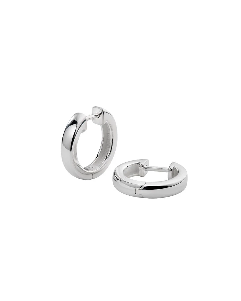 Cavelle Big Plain Hoops Silver – klassische