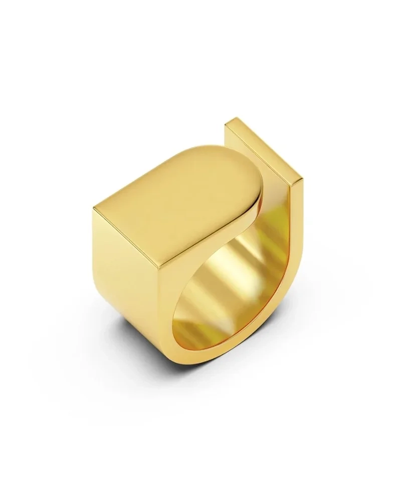 Elegant Insignia Ring i 14K guldpläterat stål från Edblad