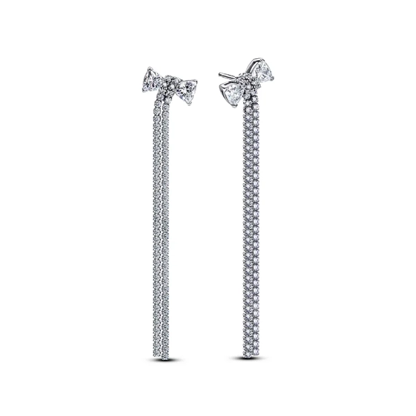 Pavé-Schleife Tropfen-Ohrringe - PANDORA - Nordic Spectra