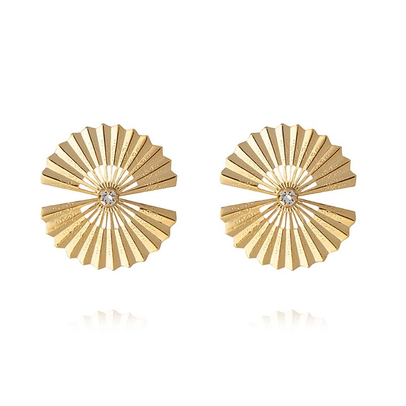 Caroline Svedbom - Sunfeather Earrings Gold Crystal