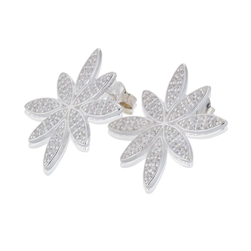 Carolina Gynning - Ellipse Flower Sparkling Studs &Ouml;rh&auml;ngen