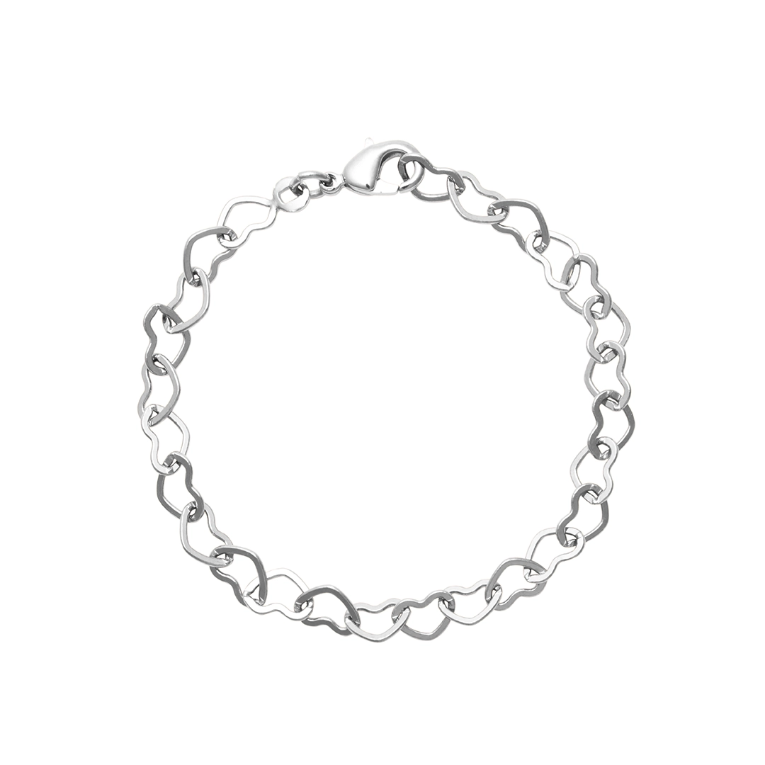 Caroline Svedbom - Heart Chain Bracelet Rhodium