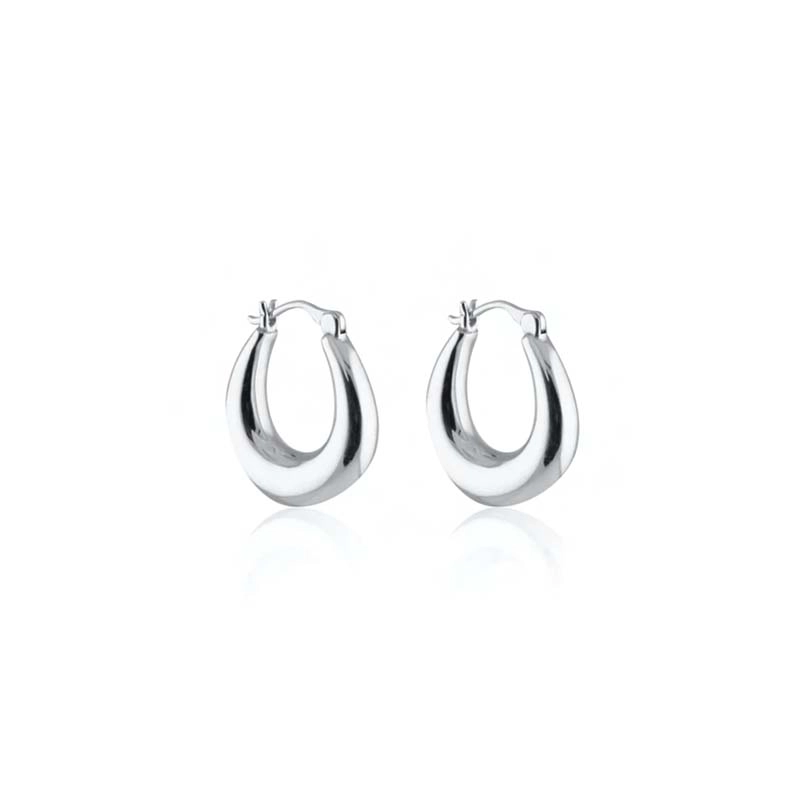 SOPHIE by SOPHIE - Bold Small Hoops Silver