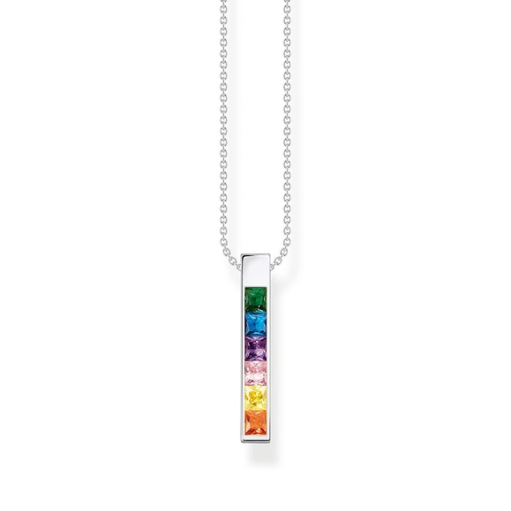 Kette Bunte Steine Silber von Thomas Sabo, Schneller Versand - Nordicspectra.de