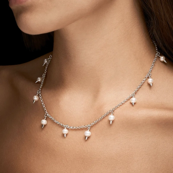 Pierced Pearl Necklace - Maria Nilsdotter - 1-2 dagars leverans - Nordic Spectra