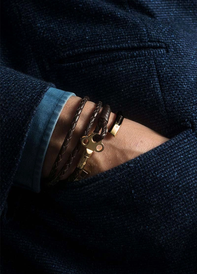 The Key Leather Bracelet Silver - Black - Skultuna - Snabb frakt & paketinslagning - Nordicspectra.se