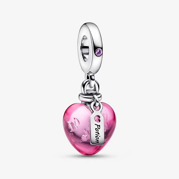 Liebestrank Murano-Glas Herz Charm-Anhänger von PANDORA, Schneller Versand - Nordicspectra.de